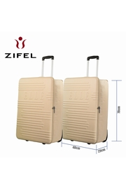LOT DE 2 VALISES 70CM PLIABLE SEMI-RIGIDE ABS + POLYESTER