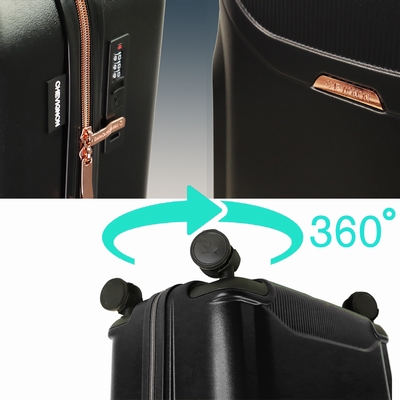SET DE 3 VALISES CHEVIGNON Valises en ABS, 8 roues 360°,