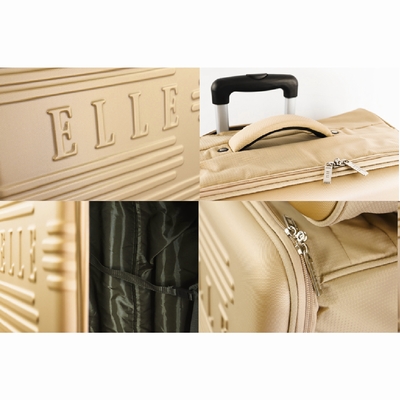 LOT DE 2 VALISES 70CM PLIABLE SEMI-RIGIDE ABS + POLYESTER