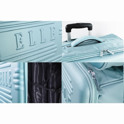 LOT DE 2 VALISES 70CM PLIABLE SEMI-RIGIDE ABS + POLYESTER