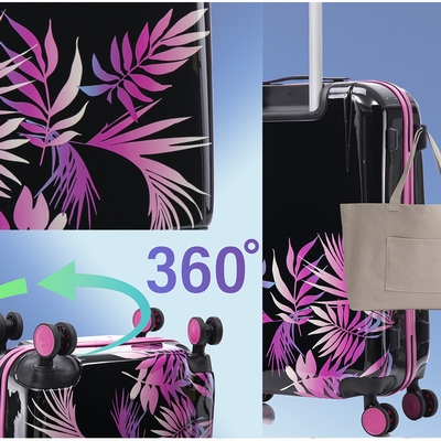 SET DE 3 VALISES LONGBOARD COLLECTION : PALM PINK Matière :