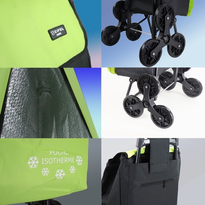 CHARIOT DE MARCHÉ Pochette avant isotherme 3 roues + 3 roues