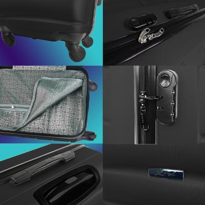VALISE 50 CM Matière : ABS 4 Roues 360° Multidirectionelles