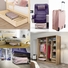 LOT DE 2 VALISES 70CM PLIABLE SEMI-RIGIDE ABS + POLYESTER
