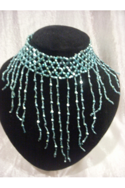 COLLIER EN PERLE STRETCH - FEM CHIC - TURQUOISE - 1