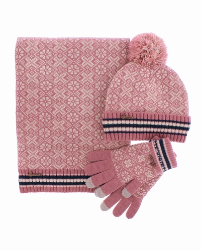 Ensemble 2 pièces bonnet écharpe rose, ensemble bonnet ample