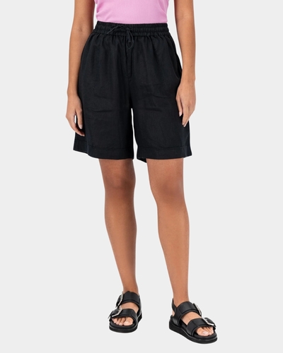 Boutique Fynch-Hatton | Femme | Pantalon | Bermuda uni en pur lin BERMUDA 24134051