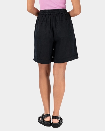 Boutique Fynch-Hatton | Femme | Pantalon | Bermuda uni en pur lin BERMUDA 24134051