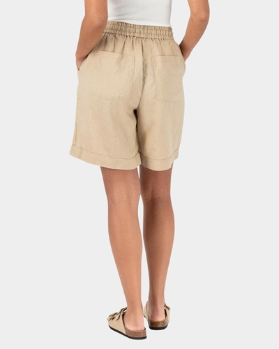 Boutique Fynch-Hatton | Femme | Pantalon | Bermuda uni en pur lin BERMUDA 24134051