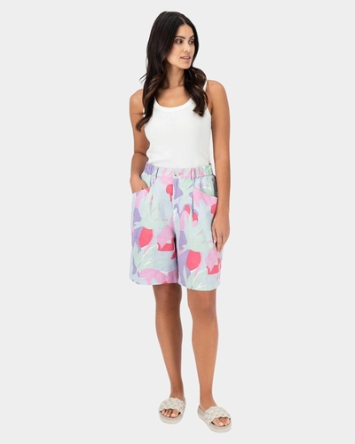 Boutique Fynch-Hatton | Femme | Pantalon | Short en lin à motifs fleuris BERMUDA IMPRIME 24054561