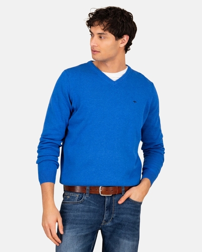 Boutique Fynch-Hatton | Homme | Pull | Pull col v en coton superfine PULL V SUPERFINE 1513211