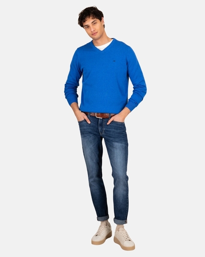 Boutique Fynch-Hatton | Homme | Pull | Pull col v en coton superfine PULL V SUPERFINE 1513211