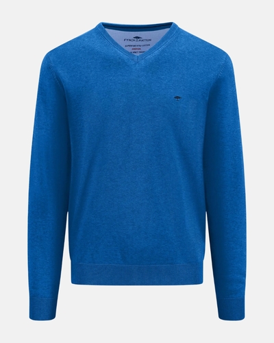 Boutique Fynch-Hatton | Homme | Pull | Pull col v en coton superfine PULL V SUPERFINE 1513211