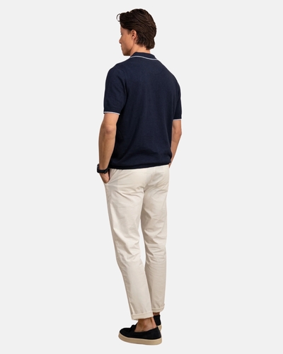 Boutique Fynch-Hatton | Homme | Polo | Polo tricoté en mélange de lin POLO UNI BC COTLIN 1503702