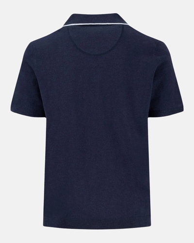 Boutique Fynch-Hatton | Homme | Polo | Polo tricoté en mélange de lin POLO UNI BC COTLIN 1503702