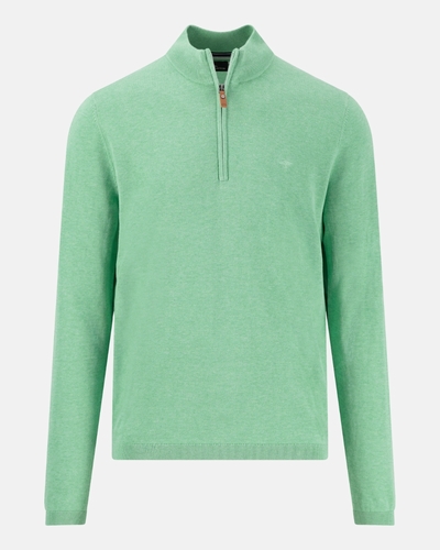 Boutique Fynch-Hatton | Homme | Pull | Troyer uni en coton TROYER STRUCTURE 1502316