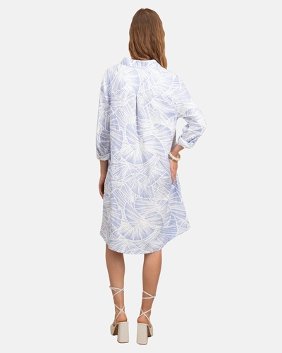 Boutique Fynch-Hatton | Femme | Robe | Robe bleue ROBE IMPRIME 25032331