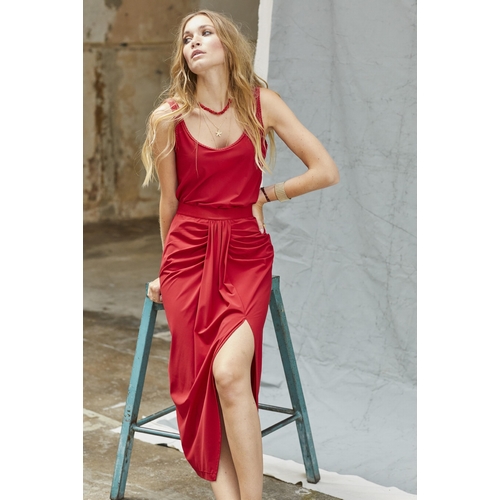 JUPE L 2118 CHIC - INDIES - ROUGE - 1