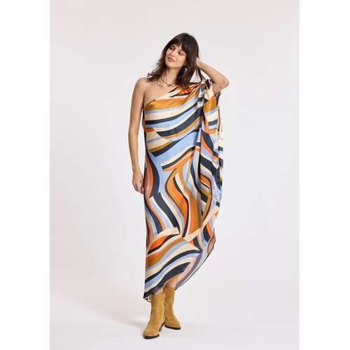 ROBE L ALBA KIARA - LAUREN VIDAL - IMPRIME BLEU - 1