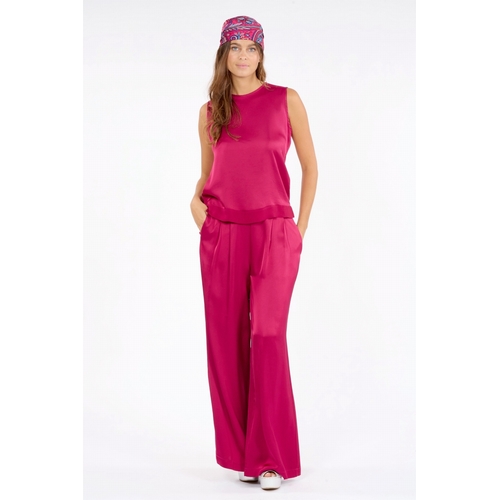 PANTALON CINZIA KIARA - LAUREN VIDAL - FRAMBOISE - 1