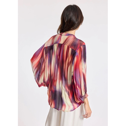 BLOUSE BLAZ TOPAZE VOILE - LAUREN VIDAL - IMPRIME FLAM - 2