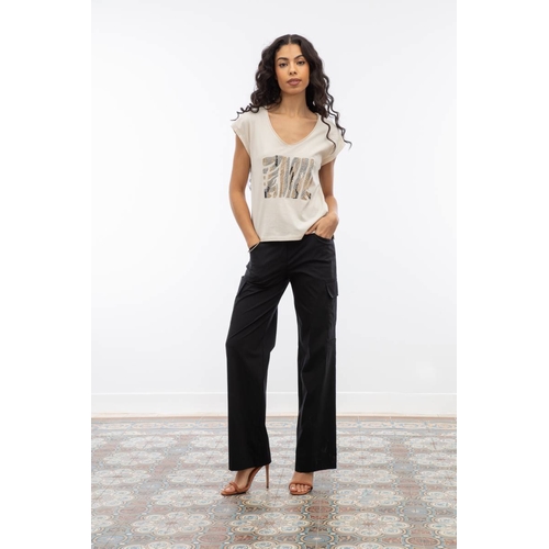 TEE SHIRT SM HOT0165 - EVA KAYAN - BEIGE - 1