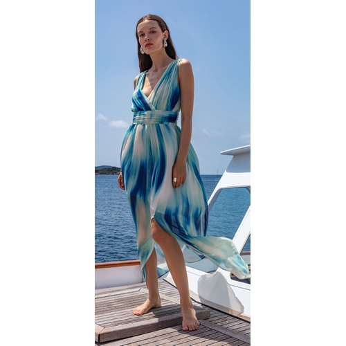 ROBE L 4085 CARLY - BLEU BLANC ROUGE - IMPRIME - 1