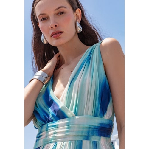 ROBE L 4085 CARLY - BLEU BLANC ROUGE - IMPRIME - 2