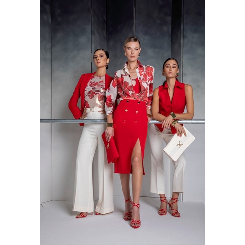 JUPE L TONNARA - EDAS LUXURY - ROUGE - 1