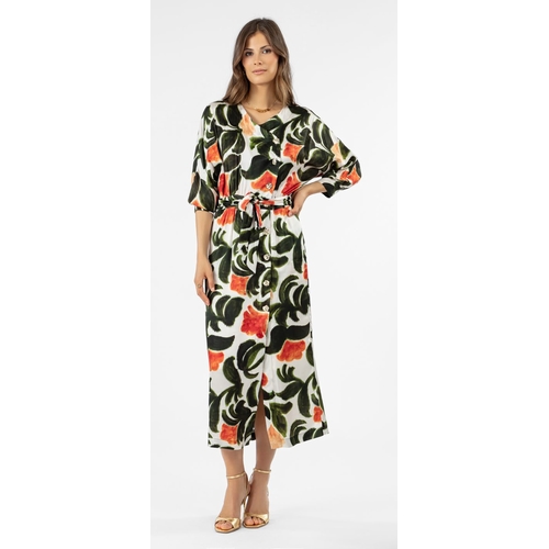 ROBE L 4045 PHOEBE - BLEU BLANC ROUGE - IMPRIME - 1