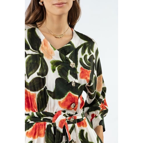 ROBE L 4045 PHOEBE - BLEU BLANC ROUGE - IMPRIME - 2