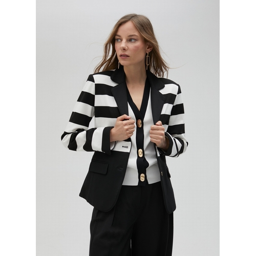 VESTE LS2502014 - LOLA CASADEMUNT - NOIR ET BLANC - 1