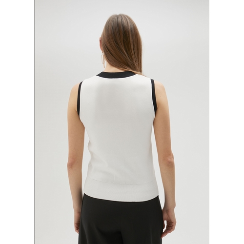 GILET LS2511001 - LOLA CASADEMUNT - NOIR ET BLANC - 2