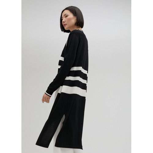 GILET LS2511016 - LOLA CASADEMUNT - NOIR ET BLANC - 2