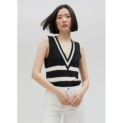 HAUT LS2515057 - LOLA CASADEMUNT - NOIR ET BLANC - 1