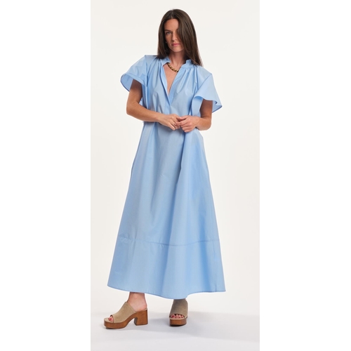 ROBE LUXEN LAGOMA - LAUREN VIDAL - BLEU CIEL - 1