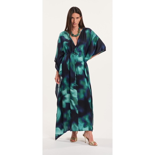 ROBE AMALFI FIDJI - LAUREN VIDAL - IMPRIME BLEU - 1