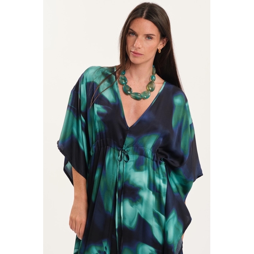 ROBE AMALFI FIDJI - LAUREN VIDAL - IMPRIME BLEU - 2