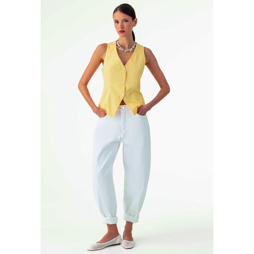 PANTALON 4038 ULYSSE - BLEU BLANC ROUGE - BLANC - 2