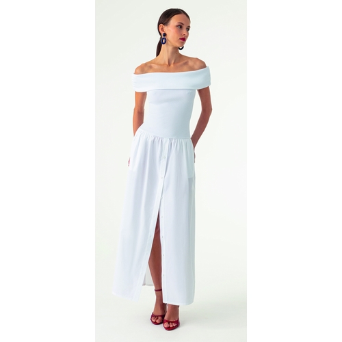 ROBE L 4072 ANGELE - BLEU BLANC ROUGE - BLANC - 1