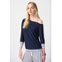 HAUT ASYMETRIQUE 241168 - RIBKOFF - BLEU MARINE