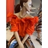 BLOUSE RIVA LIAZ - LAUREN VIDAL - ORANGE