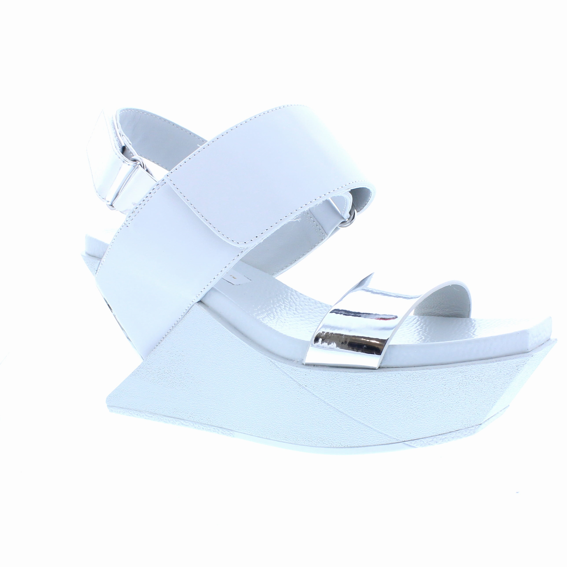 CHAUS DELTA WEDGE SANDAL - UNITED NUDE - BLANC