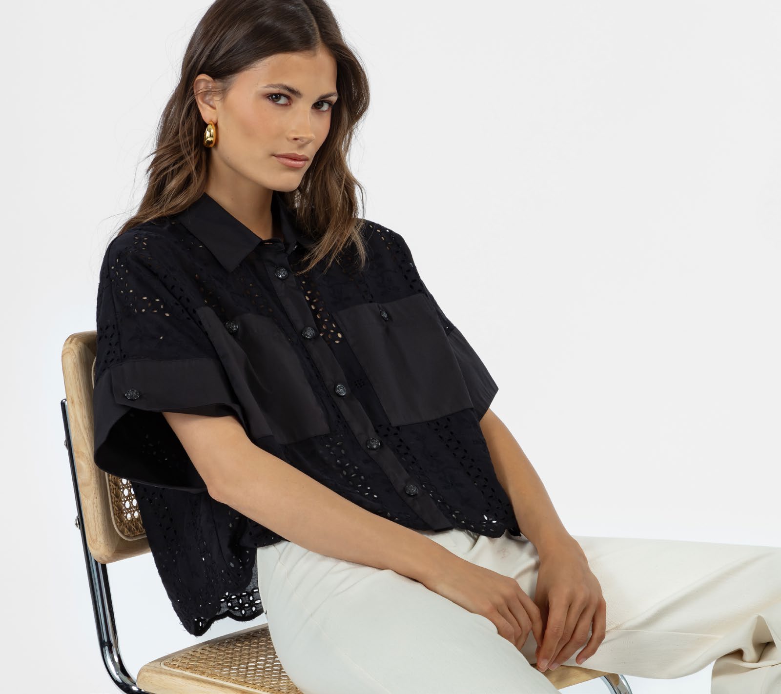 CHEMISE 4008 PAIGE - BLEU BLANC ROUGE - NOIR