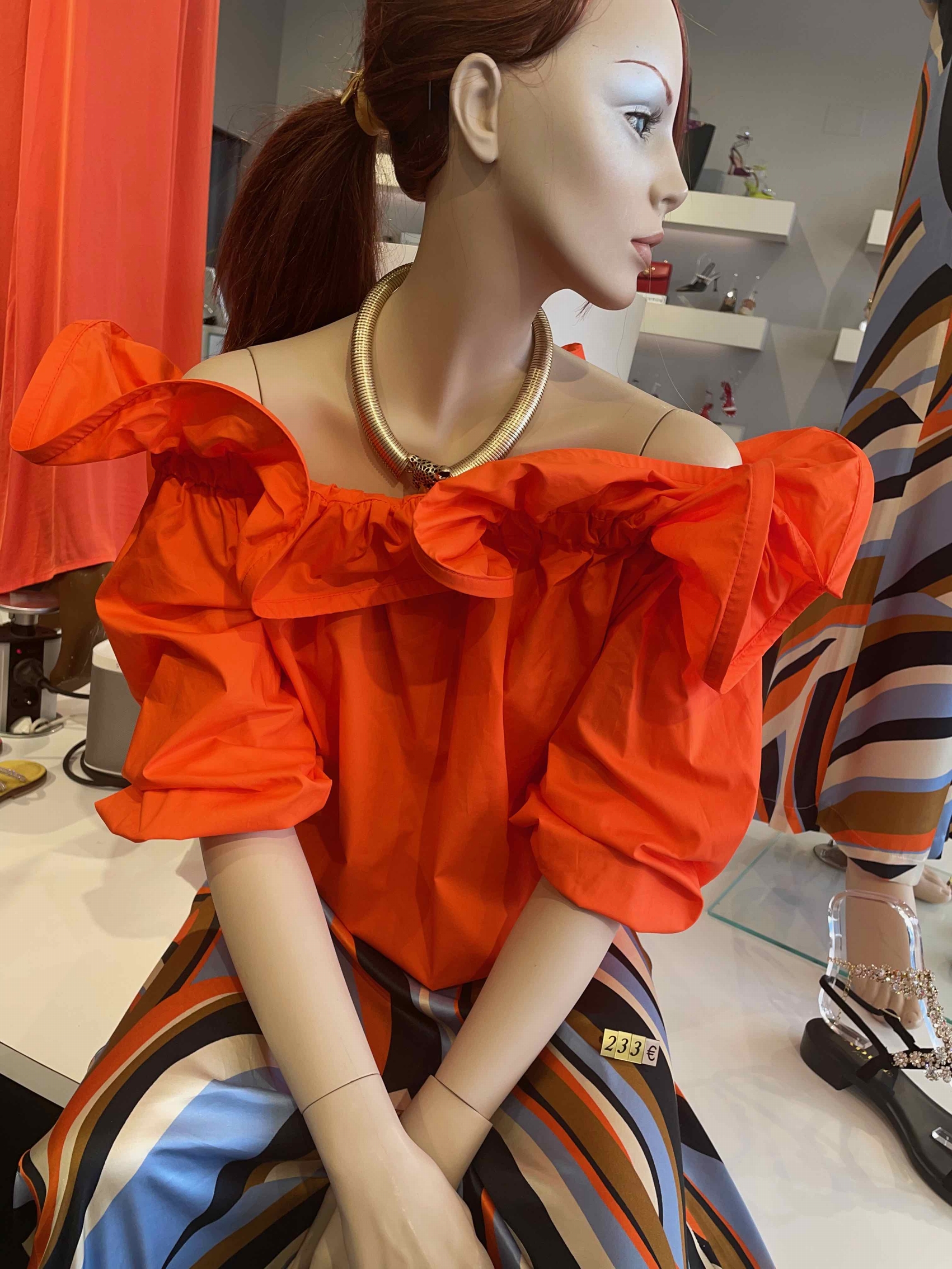 BLOUSE RIVA LIAZ - LAUREN VIDAL - ORANGE