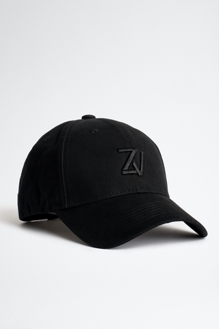 zadig%2526voltaire+mens+black+cap+with+zv+initials+on+front.+100%2525+cotton.