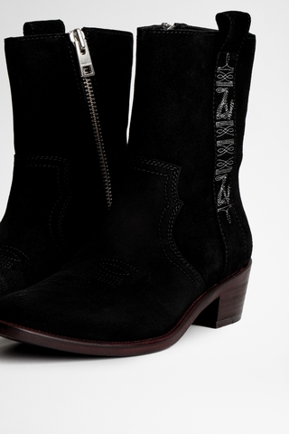 PILAR HIGH SUEDE ANKLE BOOTS