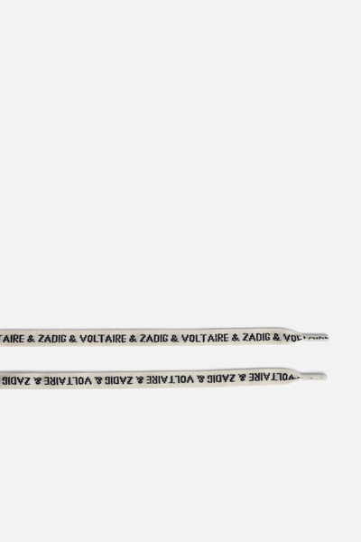 Interchangeable laces featuring the Maisons iconic slogans