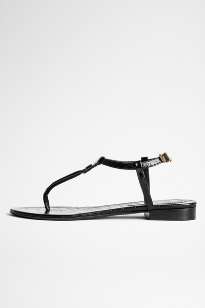 These leather Alessa toe sandals breathe Zadig & Voltaire.