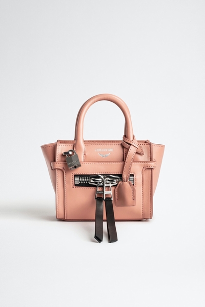 Zadig&Voltaire womens red smooth leather mini bag, an